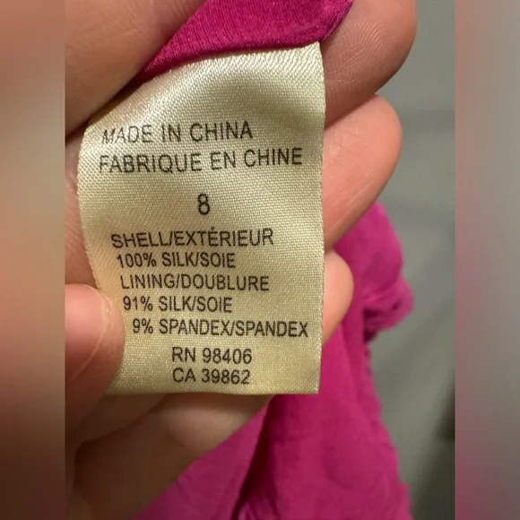 Theory Taliana Georgette Dress Rubellite Pink One Shoulder Bubble Hem Women’s 8 - Picture 8 of 8